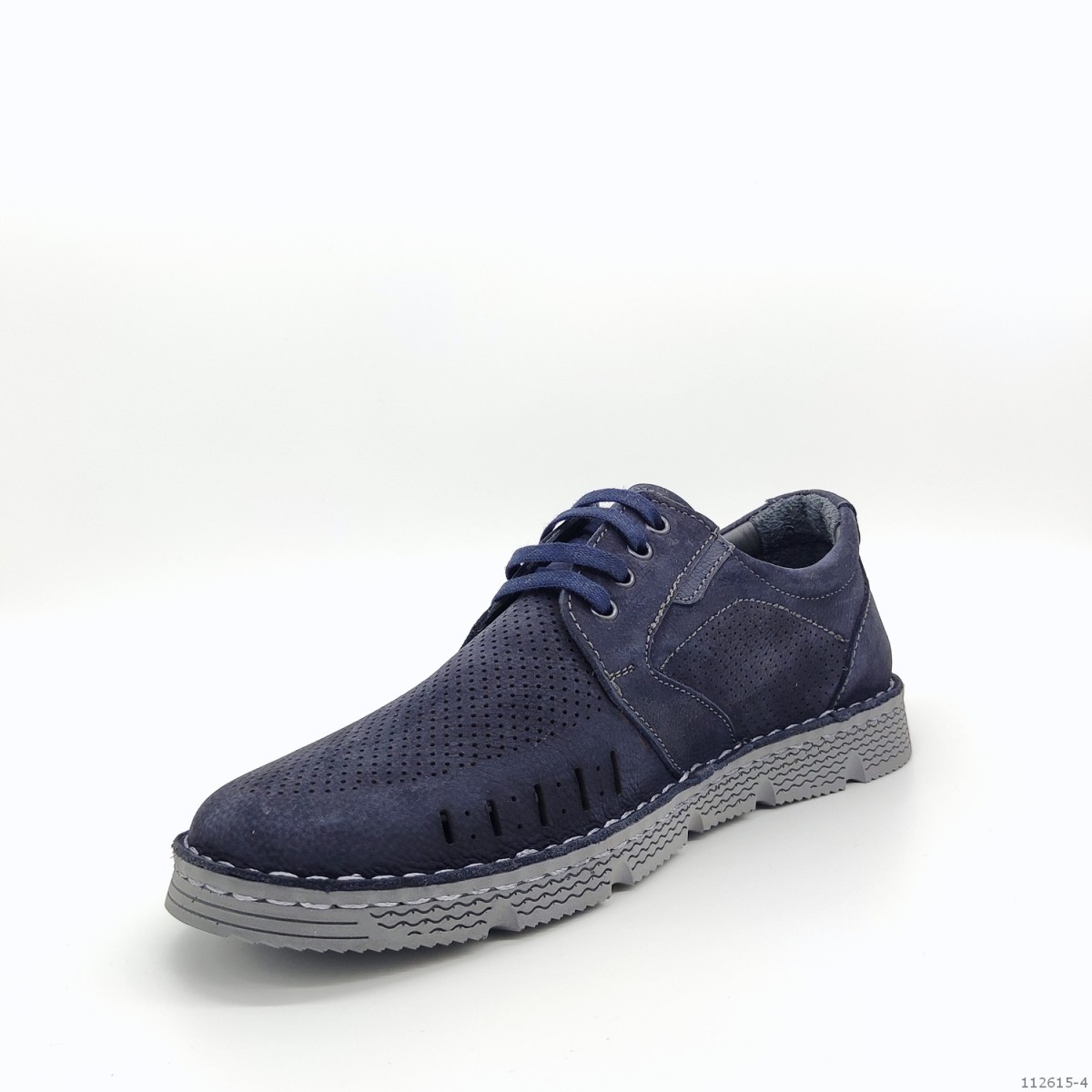 туфли Casoreti мужские весенние, синий, нубук - 112 615