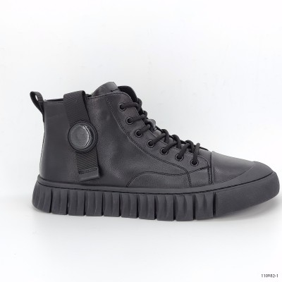 110982, ботинки Romitan, мужские зимние, черный