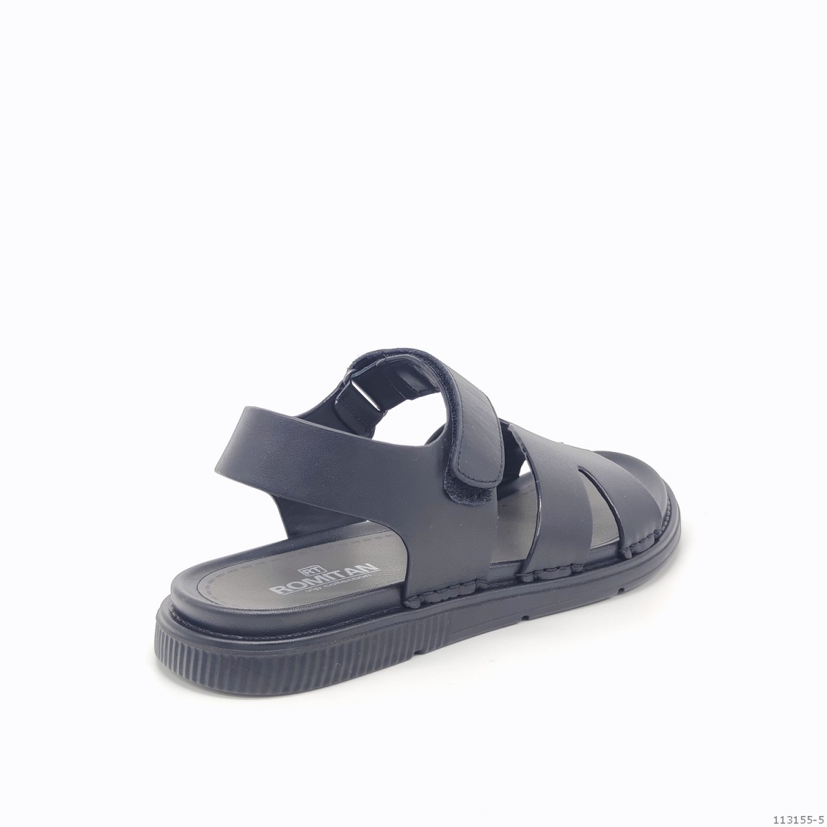 сандали Romitan мужские летние, черный, натуральная кожа - 113 155