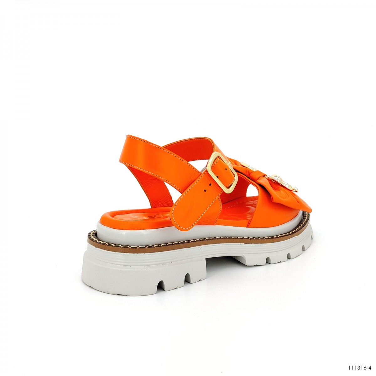 111316, сандали на платформе Casoreti, женские летние, оранжевый