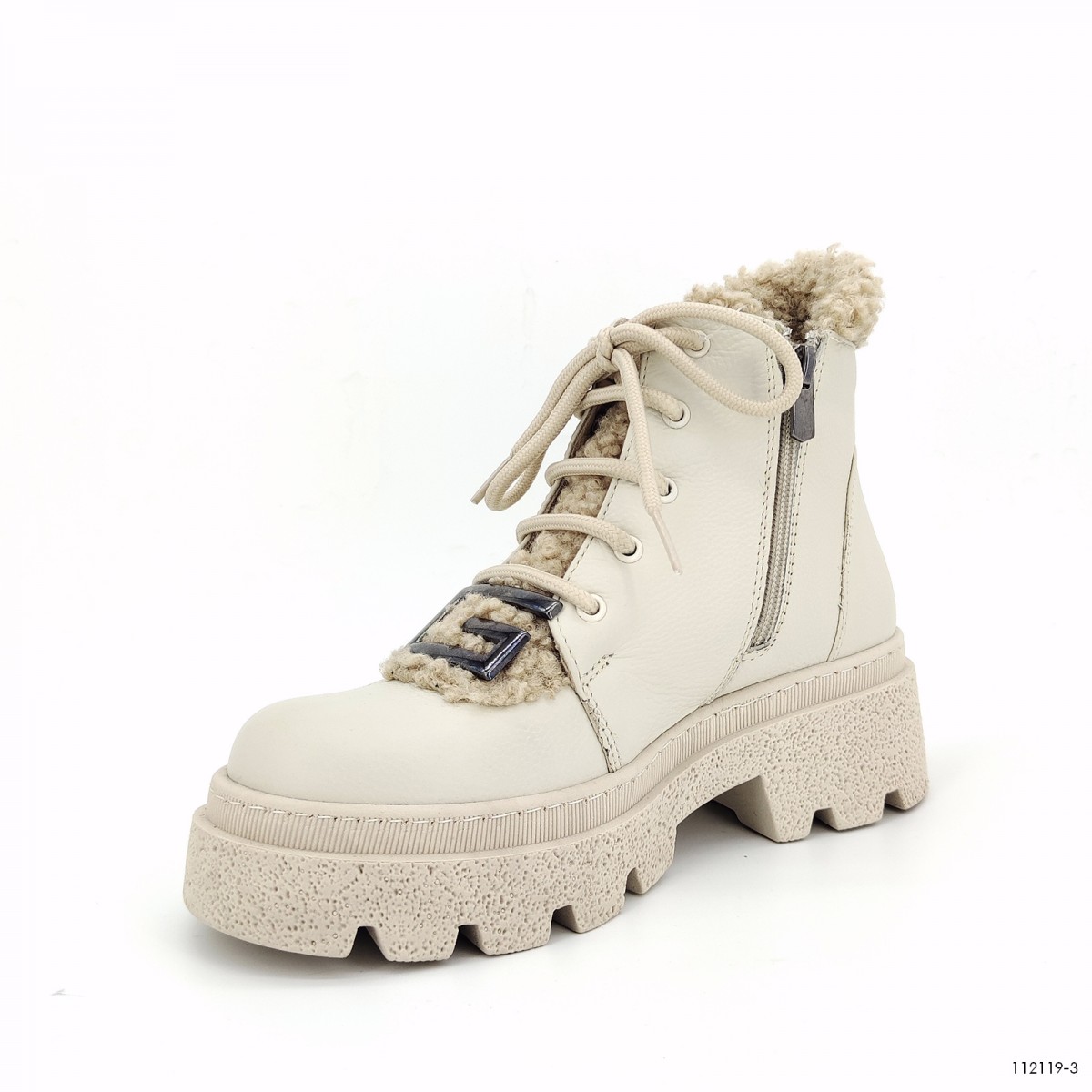 112 119, ботинки Casoreti женские зимние, бежевый