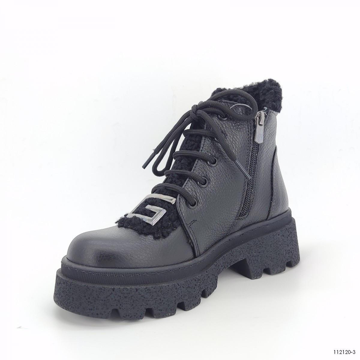 112 120, ботинки Casoreti женские зимние, черный